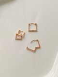  14K Square One-touch earring (3 size) 