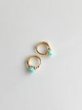  14K Opal huggie (mini) 