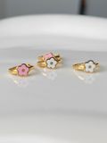  14K Petite Daisy one-touch ring earring 