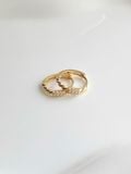  14K cubic twist ring earrings 