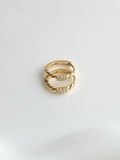  14K cubic twist ring earrings 