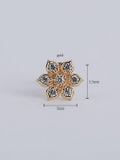  14K Vibrant Flower Internal flatback 