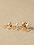  14K Ball labret piercing 