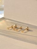  14K Ball labret piercing 
