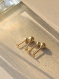  14K Ball labret piercing 
