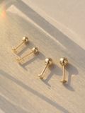  14K Ball labret piercing 