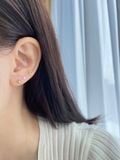  14K Ball labret piercing 