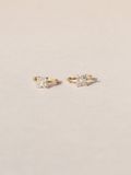 14K Petite Flower mini huggie 