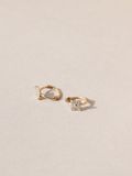  14K Petite Flower mini huggie 