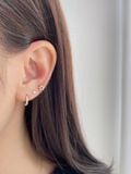  14K 5 Ball Flower labret piercing 