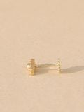  14K Cubic Stick labret piercing 