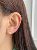  14K Cubic Stick labret piercing 