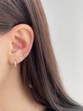  14K 5 Ball Flower labret piercing 