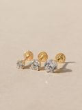  14K Elegant Cubic labret piercing 