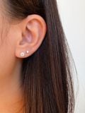  14K Elegant Cubic labret piercing 