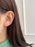 14K Melo Flower labret piercing 