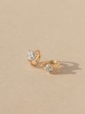  14K Heart Cubic mini huggie 
