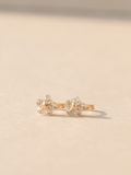  14K Mini Floral mini huggie 
