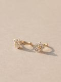  14K Mini Floral mini huggie 