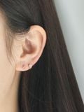  14K Geometric mini huggie 