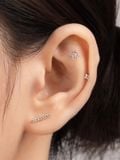  14K Tiny Square Piercing 