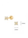  14K Tiny Square Piercing 
