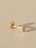  14K Cubic Ball labret piercing 