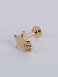  14K Lucky Star Internal flatback 