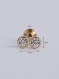 14K Twin Sparkle Internal flatback 