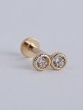  14K Twin Sparkle Internal flatback 