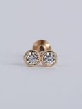  14K Twin Sparkle Internal flatback 