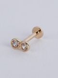  14K Twin Sparkle Internal flatback 