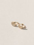  14K Moon mini huggie 
