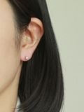  14K Bezel Cubic labret piercing 