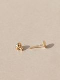  14K Bezel Cubic labret piercing 