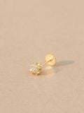  14K Muse Shining Ball labret piercing 