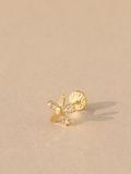  14K Bouquet Flower labret piercing 