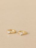  14K Twist Rope Cubic mini huggie 