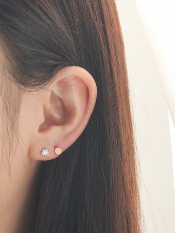  14K Petite Coin mini huggie 