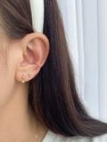  14K Black Star labret piercing 