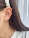  14K Black Star labret piercing 