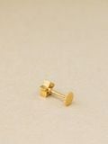  14K Black Star labret piercing 