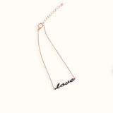  14K LOVE plating black gold bracelet 
