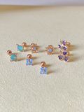  14K Lucky violet clover piercing 