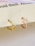 14K heart one touch ring earrings (mini) 