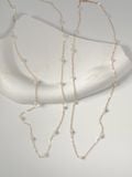  14K mini pearl necklace chain 
