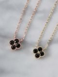  14K Black clover necklace 