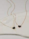  14K Black heart necklace 