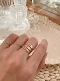  14K Engraved flat ring (bản 2.6mm) 