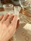  14K Engraved flat ring (bản 2.6mm) 